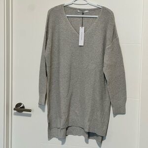 Stitches & Stripes Gray V-Neck Sweater